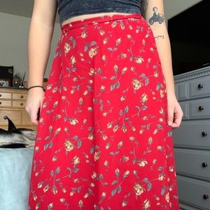 Long floral skirt